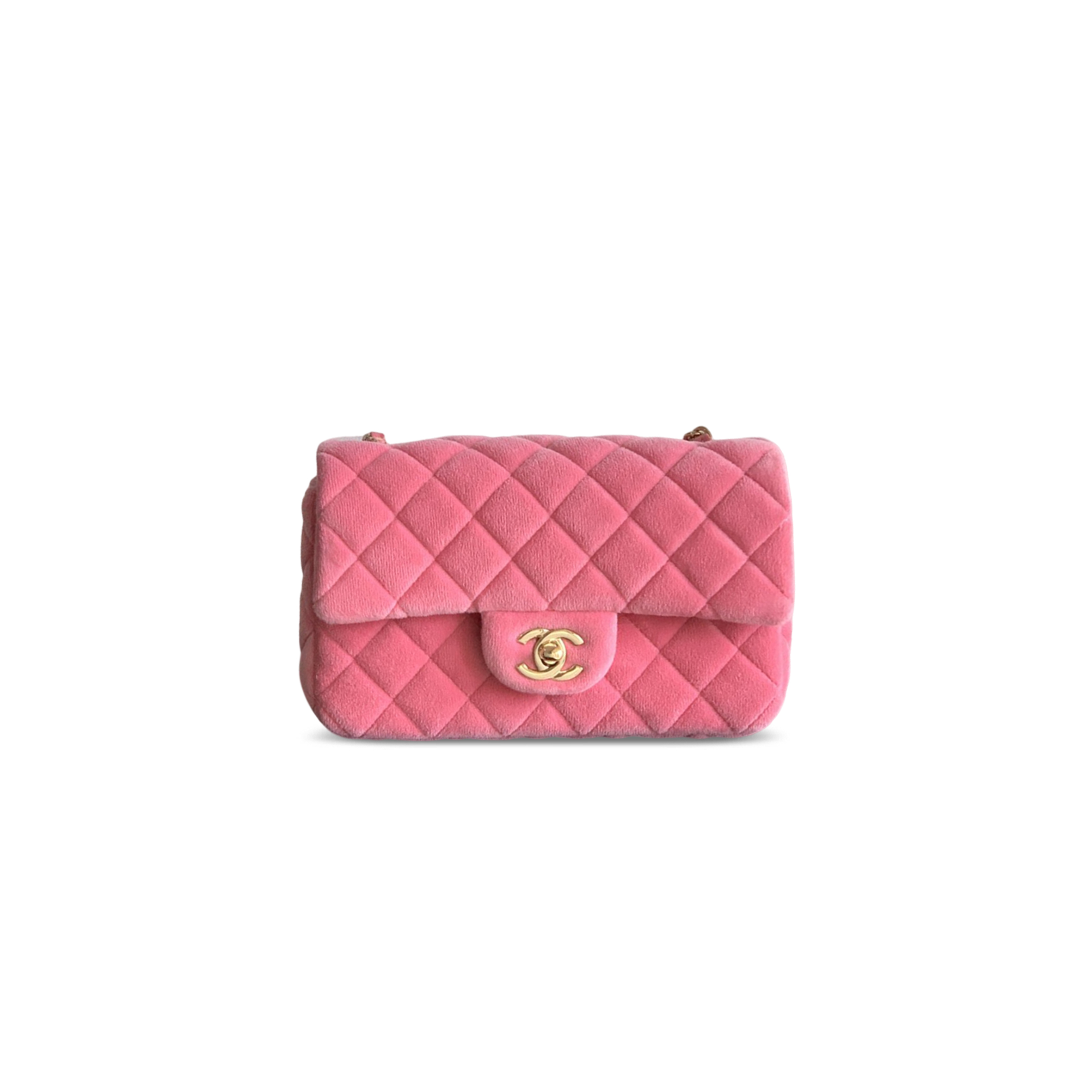 Ch**el mini classic handbag velvet (20*12*6cm)